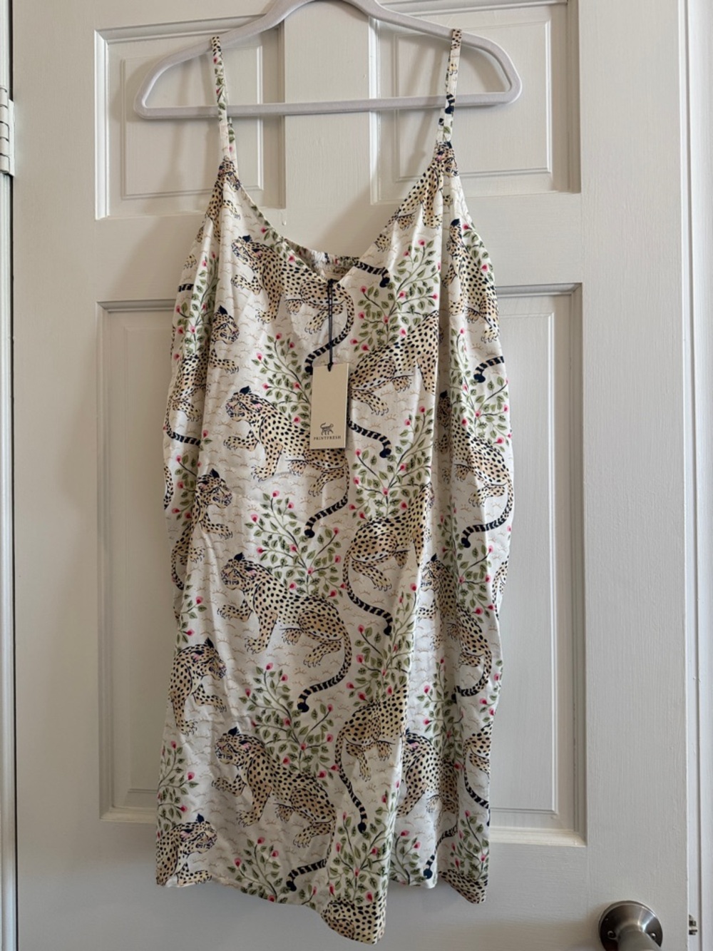 Printfresh Eco Satin Sleep to Chic Shortie in Bagheera Nightgown